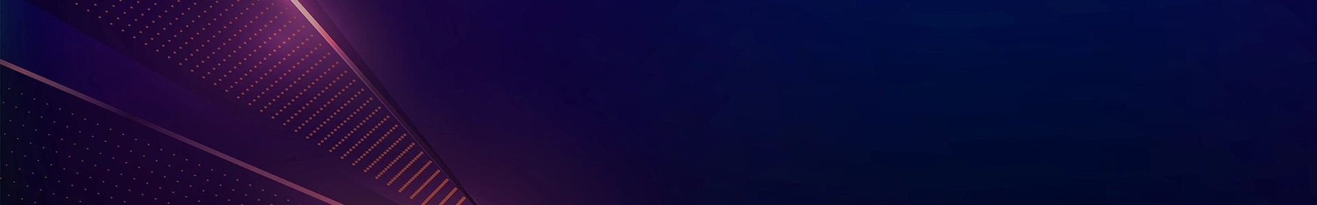 Abstract dark navy background with sweeping diagonal magenta light trails and dotted patterns, creating a sleek, futuristic, energetic mood.